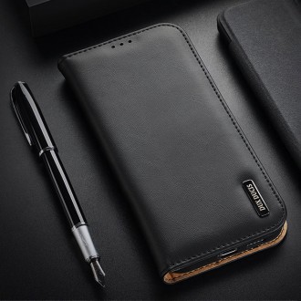 Dux Ducis Hivo Leather Flip Cover Genuine Leather Wallet For Cards And Documents Samsung Galaxy S22 Blue