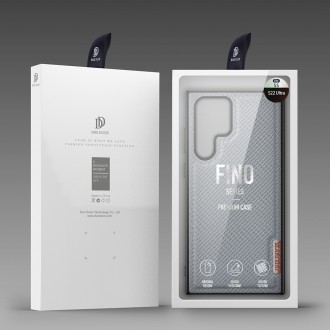Dux Ducis Fino case is made of nylon material for Samsung Galaxy S22 Ultra blue