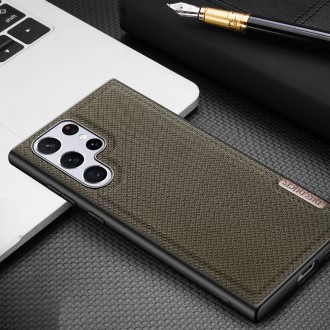 Dux Ducis Fino case is made of nylon material for Samsung Galaxy S22 Ultra blue