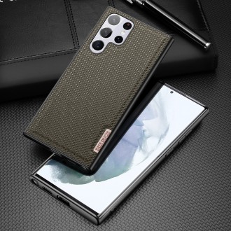 Dux Ducis Fino case is made of nylon material for Samsung Galaxy S22 Ultra green