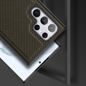 Dux Ducis Fino case is made of nylon material for Samsung Galaxy S22 Ultra green