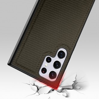 Dux Ducis Fino case is made of nylon material for Samsung Galaxy S22 Ultra green