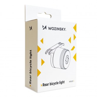 [RETURNED ITEM] Wozinsky LED rear bicycle light with micro USB red light 5 modes black (WRBLB2)