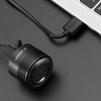 [RETURNED ITEM] Wozinsky LED rear bicycle light with micro USB red light 5 modes black (WRBLB2)