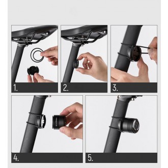 [RETURNED ITEM] Wozinsky LED rear bicycle light with micro USB red light 5 modes black (WRBLB2)