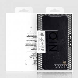 Nillkin Qin Case Case for Xiaomi Redmi Note 11T 5G / Note 11S 5G / Note 11 5G (China) / Poco M4 Pro 5G Camera Protector Holster Cover Flip Cover Black