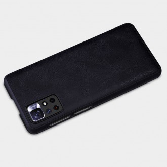 Nillkin Qin Case Case for Xiaomi Redmi Note 11T 5G / Note 11S 5G / Note 11 5G (China) / Poco M4 Pro 5G Camera Protector Holster Cover Flip Cover Black