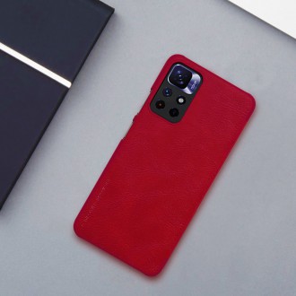 Nillkin Qin Case Case for Xiaomi Redmi Note 11T 5G / Note 11S 5G / Note 11 5G (China) / Poco M4 Pro 5G Camera Protector Holster Cover Flip Cover Black