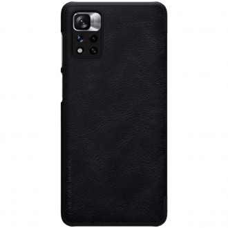 Nillkin Qin Case Cover pro Xiaomi Redmi Note 11 Pro+ (Čína) / Redmi Note 11 Pro (Čína) / Mi11i HyperCharge Camera Protector Holster Cover Flip Case Bl