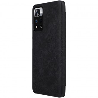 Nillkin Qin Case Cover pro Xiaomi Redmi Note 11 Pro+ (Čína) / Redmi Note 11 Pro (Čína) / Mi11i HyperCharge Camera Protector Holster Cover Flip Case Bl