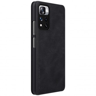 Nillkin Qin Case Cover pro Xiaomi Redmi Note 11 Pro+ (Čína) / Redmi Note 11 Pro (Čína) / Mi11i HyperCharge Camera Protector Holster Cover Flip Case Bl