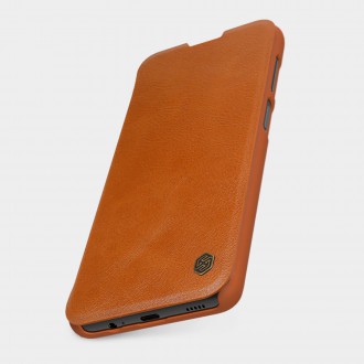 Nillkin Qin Case Cover for Xiaomi Redmi Note 11 Pro+ (Čína) / Redmi Note 11 Pro (Čína) / Mi11i HyperCharge Camera Protector Holster Cover Flip Case Br