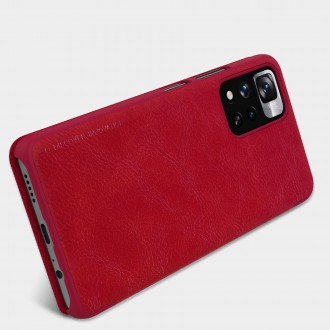 Nillkin Qin Case Cover for Xiaomi Redmi Note 11 Pro+ (Čína) / Redmi Note 11 Pro (Čína) / Mi11i HyperCharge Camera Protector Holster Cover Flip Case Br