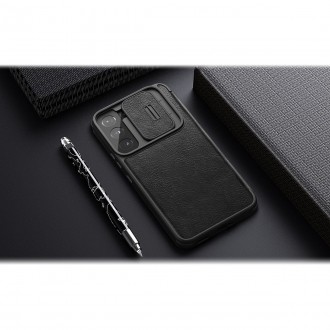 Nillkin Qin Leather Pro Case Case For Samsung Galaxy S22 Camera Protector Holster Cover Flip Cover Black