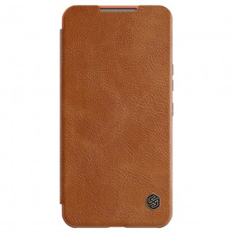 Nillkin Qin Leather Pro Case Case For Samsung Galaxy S22 Camera Protector Holster Cover Flip Cover Brown