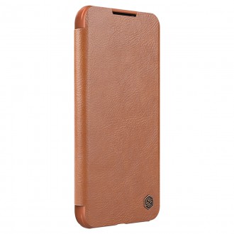 Nillkin Qin Leather Pro Case Case For Samsung Galaxy S22 Camera Protector Holster Cover Flip Cover Brown