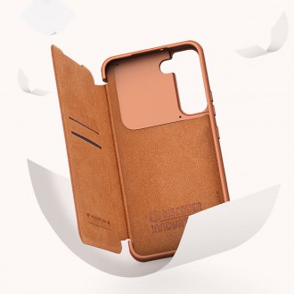 Nillkin Qin Leather Pro Case Case for Samsung Galaxy S22 + (S22 Plus) Camera Protector Holster Cover Flip Cover Black
