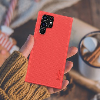 Nillkin Super Frosted Shield Pro durable cover for Samsung Galaxy S22 Ultra red