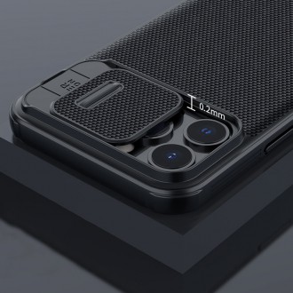 Nillkin Texture Pro Magnetic Case Case for iPhone 13 Pro Max Camera Protector Housing Cover Black (MagSafe Compatible)
