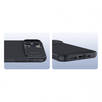 Nillkin Texture Pro Magnetic Case Case for iPhone 13 Pro Max Camera Protector Housing Cover Black (MagSafe Compatible)