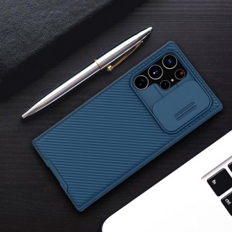 Nillkin CamShield Pro Case Armored Case Cover Kryt fotoaparátu Samsung Galaxy S22 Ultra modrý