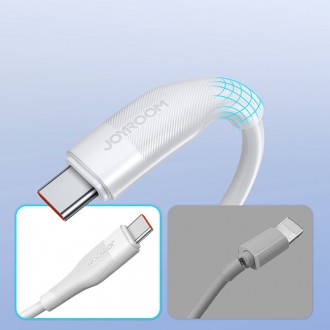 Joyroom USB cable - USB Type C for fast charging / data transmission 6A 1m white (S-1060M12)