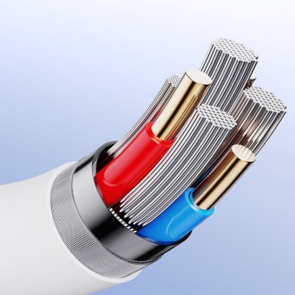 Joyroom USB cable - USB Type C for fast charging / data transmission 6A 1m white (S-1060M12)