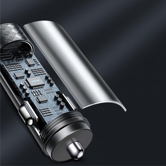 Joyroom nabíječka do auta 2 x USB-C 50W s PD, QC, PPS šedá (JR-CL13)