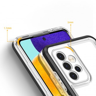Clear 3in1 Case for Samsung Galaxy A52s 5G / A52 5G / A52 4G Frame Gel Cover Black