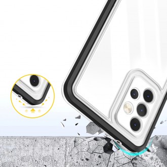Clear 3in1 Case for Samsung Galaxy A52s 5G / A52 5G / A52 4G Frame Gel Cover Black