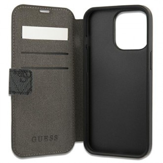 Guess GUBKP13L4GDGR iPhone 13 Pro / 13 6,1&quot; šedá/šedá kniha 4G Stripe