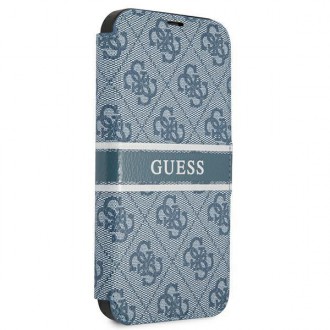 Guess GUBKP13S4GDBL iPhone 13 mini 5,4&quot; modrá/modrá kniha 4G Stripe