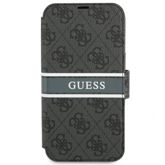 Guess GUBKP13S4GDGR iPhone 13 mini 5,4&quot; šedá/šedá kniha 4G Stripe