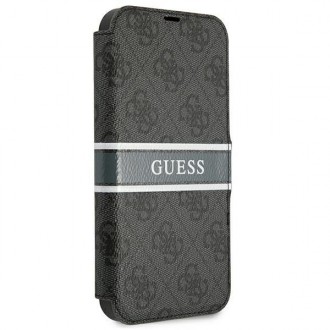 Guess GUBKP13S4GDGR iPhone 13 mini 5,4&quot; šedá/šedá kniha 4G Stripe