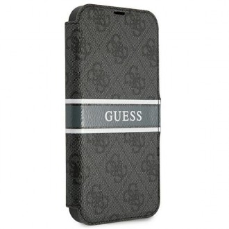 Guess GUBKP13S4GDGR iPhone 13 mini 5,4&quot; šedá/šedá kniha 4G Stripe