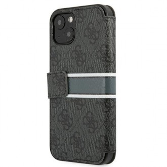 Guess GUBKP13S4GDGR iPhone 13 mini 5,4&quot; šedá/šedá kniha 4G Stripe