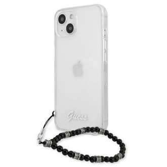 Guess GUHCP13MKPSBK iPhone 13 6,1&quot; průhledný pevný obal Black Pearl