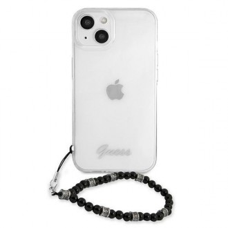 Guess GUHCP13MKPSBK iPhone 13 6,1&quot; průhledný pevný obal Black Pearl