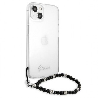 Guess GUHCP13MKPSBK iPhone 13 6,1&quot; průhledný pevný obal Black Pearl