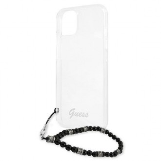 Guess GUHCP13MKPSBK iPhone 13 6,1&quot; průhledný pevný obal Black Pearl