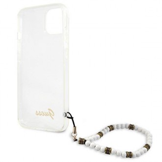 Guess GUHCP13MKPSWH iPhone 13 6,1&quot; průhledné pevné pouzdro White Pearl