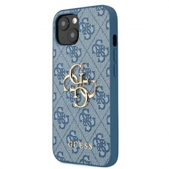 Guess GUHCP13S4GGMBL iPhone 13 mini 5,4&quot; modro/modrý pevný obal 4G velké kovové logo