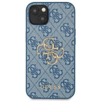 Guess GUHCP13S4GGMBL iPhone 13 mini 5,4&quot; modro/modrý pevný obal 4G velké kovové logo