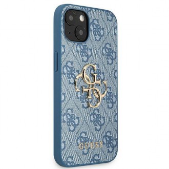 Guess GUHCP13S4GGMBL iPhone 13 mini 5,4&quot; modro/modrý pevný obal 4G velké kovové logo