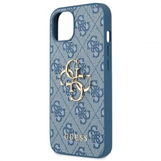 Guess GUHCP13S4GGMBL iPhone 13 mini 5,4&quot; modro/modrý pevný obal 4G velké kovové logo
