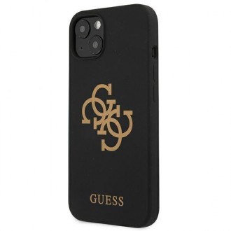 Guess GUHCP13SLS4GGBK iPhone 13 mini 5,4&quot; černý/černý pevný obal Silikonové 4G logo