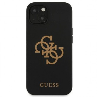 Guess GUHCP13SLS4GGBK iPhone 13 mini 5,4&quot; černý/černý pevný obal Silikonové 4G logo