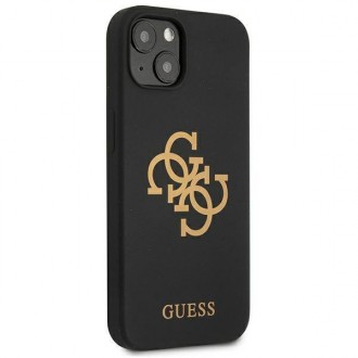 Guess GUHCP13SLS4GGBK iPhone 13 mini 5,4&quot; černý/černý pevný obal Silikonové 4G logo