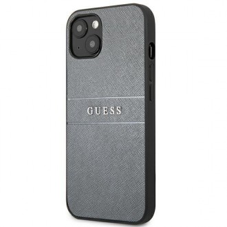 Guess GUHCP13SPSASBGR iPhone 13 mini 5,4&quot; šedý/šedý řemínek Saffiano