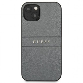 Guess GUHCP13SPSASBGR iPhone 13 mini 5,4&quot; šedý/šedý řemínek Saffiano